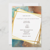 Waterverf van octopus koraalrif kaart (Achterkant)