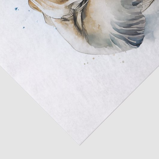 Waterverf van olifanten tissuepapier (Detail)