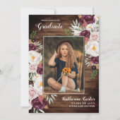 Waterverf van Oostenrijk Floral Afstuderen Kaart (Voorkant)