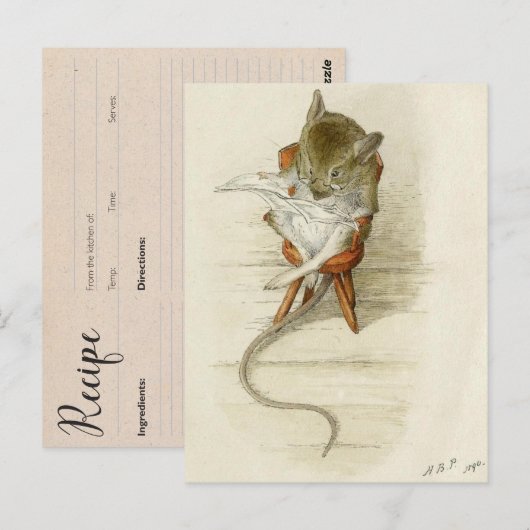 Waterverf van opa muis Ontvang Kaarten (Voorkant / Achterkant)