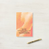 Waterverf van oranje bloem post-it® notes (Op bureau)