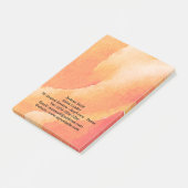 Waterverf van oranje bloem post-it® notes (Schuin)