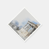 Waterverf van oude sites in Athene, Griekenland P Servet (Hoek)