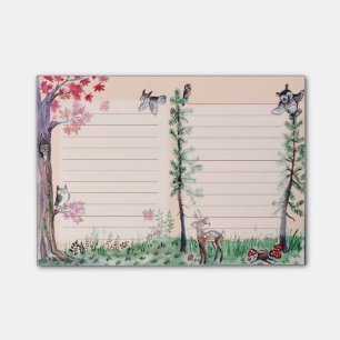 Waterverf van owl-bos aan-do lijst post-it® notes