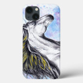 Waterverf van paarden en inktpaarden Case-Mate iPhone case (Achterkant)