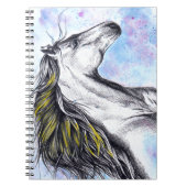 Waterverf van paarden en inktpaarden notitieboek (Voorkant)