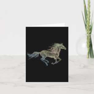 Waterverf van paarden I Love Horseback Riding Eq Kaart
