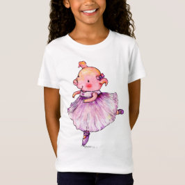 Waterverf van paardenvarkensballerina t-shirt