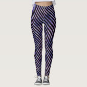 Waterverf van Paarse afgeveerde rieste Leggings (Voorkant)