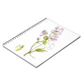 Waterverf van Paarse en groene zoete erwten Notitieboek (Linkerzijde)