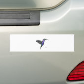waterverf van Paarse kolibrie Bumpersticker (Op auto)