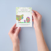 Waterverf van paasbrunch- en eierjachtpartij flyer (Hand)