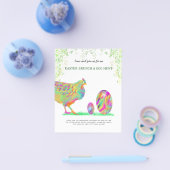 Waterverf van paasbrunch- en eierjachtpartij flyer (Enkel)