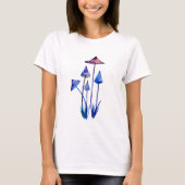 Waterverf van paddenstoelen ArtBasic T-Shirt, Whit T-shirt (Voorkant)