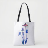 Waterverf van paddenstoelen Kunstronde badge Tote Bag (Voorkant)