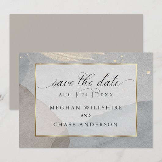 Waterverf van paddenstoelen met granietsteen kaart (Voorkant / Achterkant)