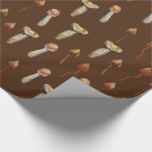 Waterverf van paddenstoelen van magische paddensto cadeaupapier (Hoek)