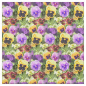 Waterverf van Pansies Stof (Swatch)