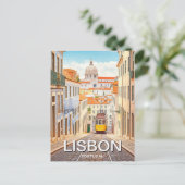 Waterverf van Pantheon Alfama in Lissabon Briefkaart (Staand voorkant)