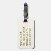 Waterverf van papajavruchten bagagelabel (Achterkant verticaal)