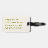 Waterverf van papajavruchten bagagelabel (Achterkant horizontaal)