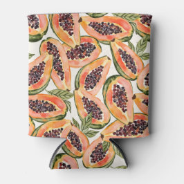 Waterverf van papajavruchten blikjeskoeler