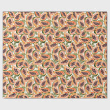 Waterverf van papajavruchten