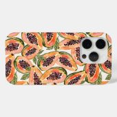 Waterverf van papajavruchten Case-Mate iPhone case (Achterkant (horizontaal))