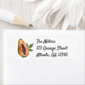 Waterverf van papajavruchten etiket (Insitu)