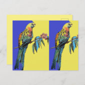 Waterverf van Parrot Rosella Briefkaart (Voorkant / Achterkant)