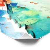 Waterverf van party Corgi Foto Afdruk (Hoek)