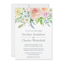  Waterverf van pasta Floral Wedding