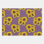 Waterverf van pasta's en zonnebloemen inpakpapier vel (Voorkant 3)