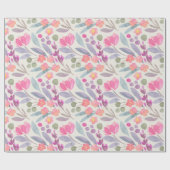 Waterverf van pasta's (Floral wrapping) Cadeaupapier (Vlak)