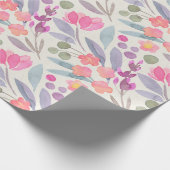 Waterverf van pasta's (Floral wrapping) Cadeaupapier (Hoek)