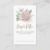 Waterverf van pasta's Succulent in luierspoeling Informatiekaartje (Voorkant)