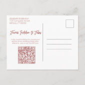 Waterverf van pasta's Vrijgezellenfeest aan de Flo Aankondigingskaart (Achterkant)