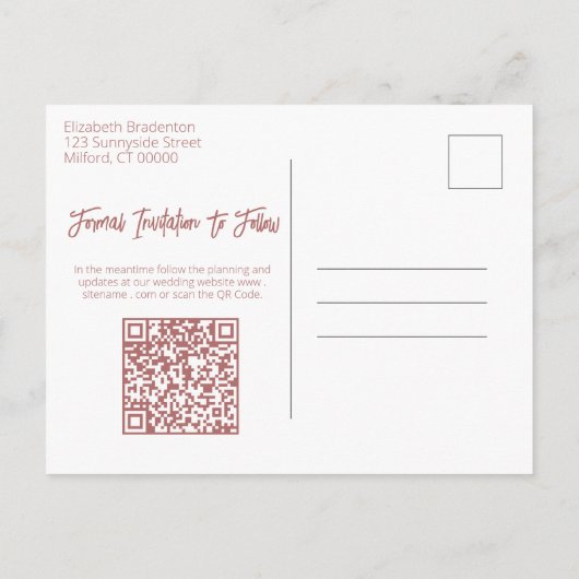 Waterverf van pasta's Vrijgezellenfeest aan de Flo Aankondigingskaart (Achterkant)