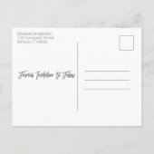 Waterverf van pasta's Vrijgezellenfeest aan de Flo Aankondigingskaart (Achterkant)