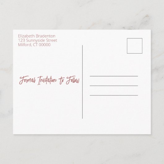 Waterverf van pasta's Vrijgezellenfeest aan de Flo Aankondigingskaart (Achterkant)