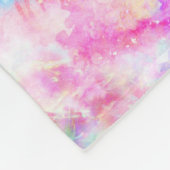 Waterverf van pasteelregenboogkleurige kleurstof fleece deken (Hoek)