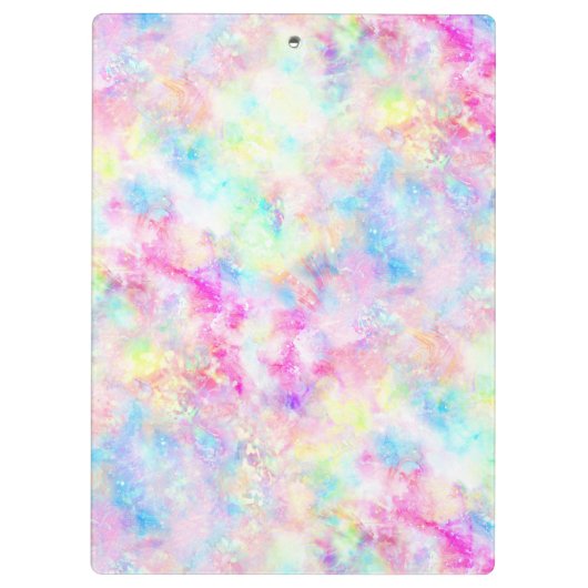 Waterverf van pasteelregenboogkleurige kleurstof klembord (Achterkant)