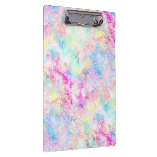Waterverf van pasteelregenboogkleurige kleurstof klembord (Rechts)