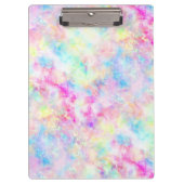 Waterverf van pasteelregenboogkleurige kleurstof klembord (Voorkant)