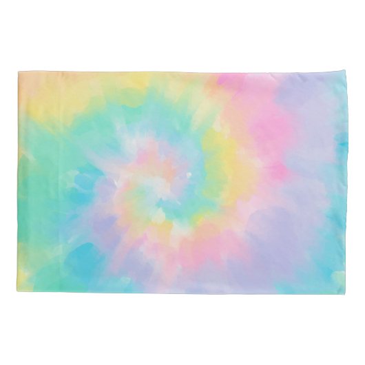 Waterverf van pasteelregenboogkleurige kleurstof kussensloop (Achterkant)