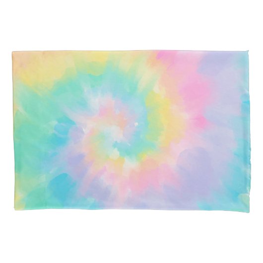 Waterverf van pasteelregenboogkleurige kleurstof kussensloop (Voorkant)