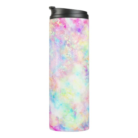 Waterverf van pasteelregenboogkleurige kleurstof thermosbeker (Geroteerd rechts)