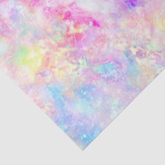 Waterverf van pasteelregenboogkleurige kleurstof tissuepapier (Detail)