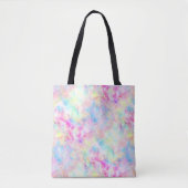 Waterverf van pasteelregenboogkleurige kleurstof tote bag (Voorkant)