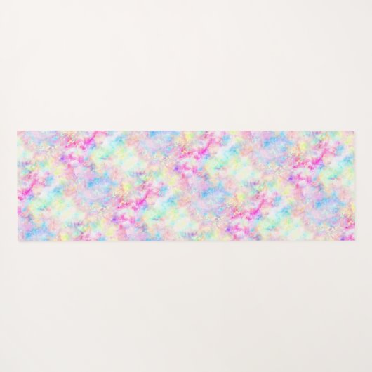 Waterverf van pasteelregenboogkleurige kleurstof yogamat (Achterkant (horizontaal))